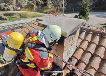 Incendio en una chimenea en Los Llanos, Tama