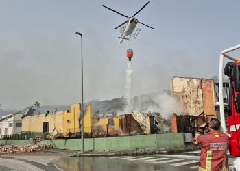 Activado el PLATERCANT en situación 1 por el incendio de una nave industrial en el polígono de Los Tánagos