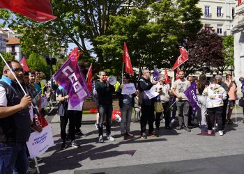 La plantilla de Colbi Express se moviliza en Santander ante el despido colectivo tras la ruptura del contrato con Amazon