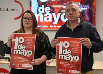 UGT y CCOO de Cantabria convocan al Primero de Mayo bajo el lema “Derechos, no trincheras. Salarios, vivienda y democracia”