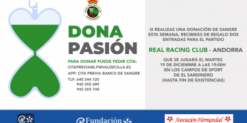 El Racing entrega dos invitaciones para el partido ante el Fútbol Club Andorra a cada donante de sangre