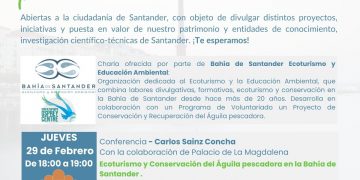 El ecoturismo y la conservación del águila pescadora en la bahía, protagonistas de la segunda charla del Plan de Sostenibilidad