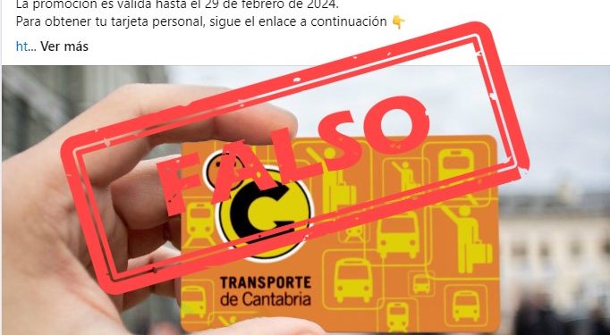 El Gobierno de Cantabria avisa de un bulo sobre la tarjeta Transporte de Cantabria