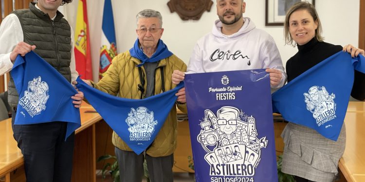 Carlos Cervera crea un año mas el pañuelo de San José de Astillero