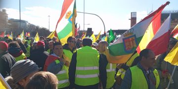 Mas 20.000 ganaderos, 200 de ellos de Cantabria se manifiestan en Madrid