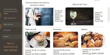 Las Carolinas acogerá varios cursos de servicio y cocina durante este mes de febrero