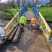 El Ayuntamiento de Camargo da inicio a los trabajos de reparación del puente peatonal de la Ría del Carmen