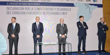 Las organizaciones empresariales de la Comunidad Valenciana, Aragón, Castilla y León, Cantabria y La Rioja instan al Gobierno de España a que el Corredor Cantábrico-Mediterráneo se incorpore a la Red Transeuropea de Transporte para 2030