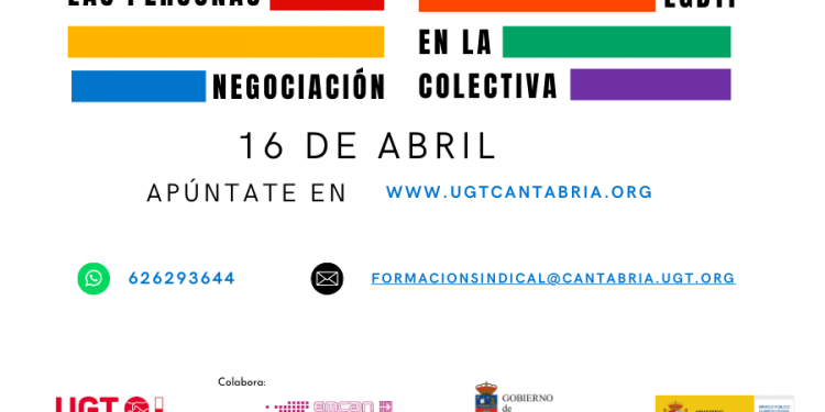 UGT organiza mañana en Cantabria una jornada sobre las personas LGTBI en la negociación colectiva