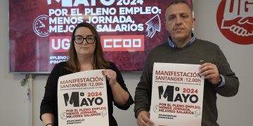 UGT y CCOO reivindicarán el pleno empleo en la tradicional manifestación del 1 de Mayo en Santander