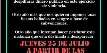 Movilización contra la tauromaquia el día 25