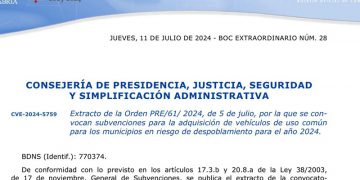 Presidencia destina 50.000 euros para subvencionar la promoción de la tauromaquia en municipios en riesgo de despoblamiento