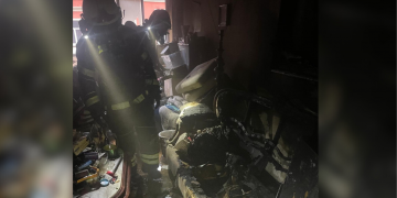 Incendio en una vivienda de la calle Canalejas de Santander