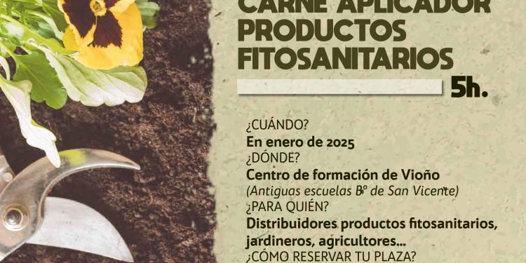 Últimas plazas para el curso básico de aplicador de productos fitosanitarios y el de renovación del carné para el uso de biocidas e insecticidas de Piélagos