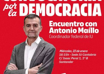 Antonio Maíllo presenta en Cantabria la iniciativa ‘Convocatoria por la Democracia’ en una intensa jornada de trabajo