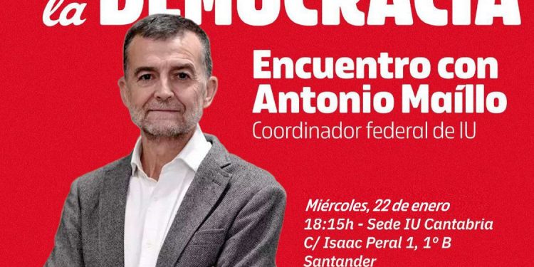 Antonio Maíllo presenta en Cantabria la iniciativa ‘Convocatoria por la Democracia’ en una intensa jornada de trabajo