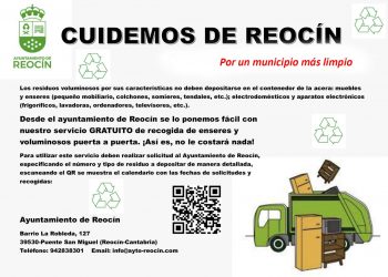 Reocín publica el calendario de recogida de enseres voluminosos para 2025