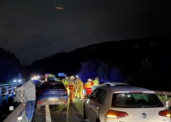 Un herido en un accidente múltiple con cuatro vehículos implicados en la A-8 en Ontón