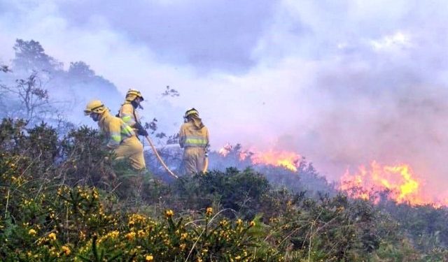 Cantabria registra cuatro incendios forestales, dos de ellos aún activos