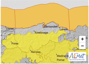 AEMET amplía las alertas meteorológicas en las costas de Cantabria a Nivel Naranja por Temporales
