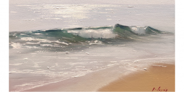 La pintora cántabra Ángela Nogués presenta la muestra ‘Agua y sal’ en el Doctor Madrazo