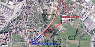 Cortes de tráfico en la Avda. Rufino Peón de Torrelavega por las obras de urbanización del Polígono El Valle