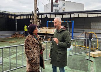 Comienzan los trabajos de inspección geotécnica en el CEIP Menéndez Pelayo para resolver los problemas estructurales del patio