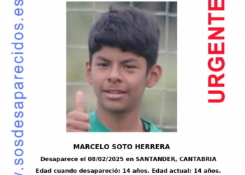 Buscan a Marcelo Soto Herrera, menor de 14 años desaparecido en Santander