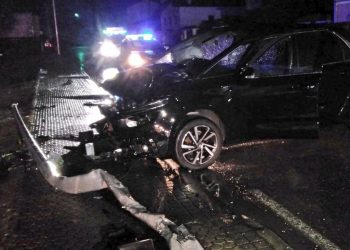 Un vehículo se sale de la vía en la N-634 a su paso por Laredo