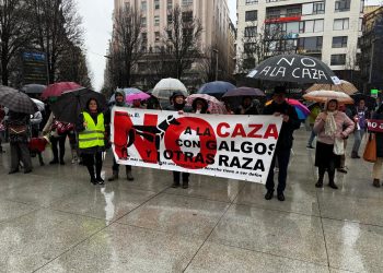 Manifestación en Santander exige la prohibición de la caza y denuncia el maltrato a los perros de caza