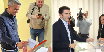 Zuloaga y Casares votan en las primarias del PSOE de Cantabria y destacan la importancia de la participación