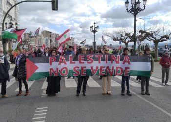 800 personas se manifiestan en Santander en apoyo a Palestina y contra la inacción internacional