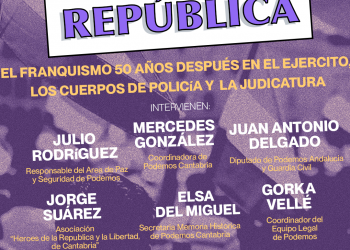 Podemos analiza en Santander la herencia franquista en las instituciones 50 años después