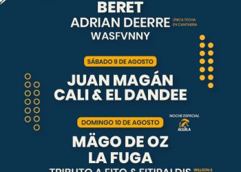Beret, Cali & El Dandee, Juan Magán y Mägo de Oz encabezan el cartel del festival Vive la Feria 2025 en Torrelavega