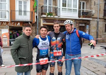Gorka Núñez y Lucía Ibáñez, campeones de Cantabria de Duatlón en Reinosa
