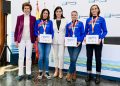 Gema Igual recibe a las campeonas santanderinas de campo a través