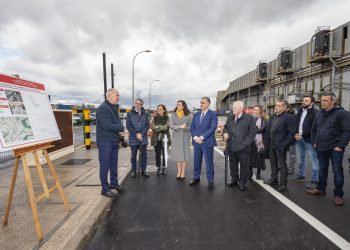 El Gobierno de Cantabria inaugura la primera obra para acabar con las inundaciones en el polígono de Candina
