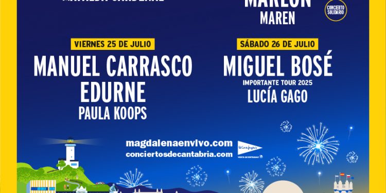 Magdalena en Vivo 2025: Yatra, Bosé y Carrasco encabezan el cartel del festival que promete una gran fiesta en Santander
