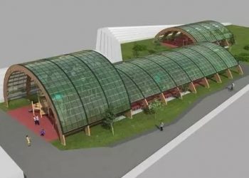 El área infantil del Parque de Las Llamas tendrá dos zonas cubiertas con estructuras de madera y juegos inclusivos