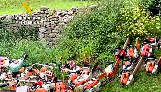 La Guardia Civil desarticula una red de robos de maquinaria forestal en Cantabria con dos detenidos en Vega de Pas