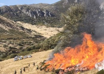 La N-621 permanece cortada entre León y Cantabria por el humo de los incendios