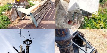 Cuatro jóvenes, tres de ellos menores, investigados por causar daños de más de 6.000 euros en mobiliario urbano en Valderredible