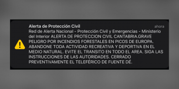 El Gobierno de Cantabria lanza un Es-Alert y cierra Fuente Dé por el grave riesgo de incendios en Picos de Europa