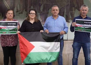 UGT y CCOO convocan paros parciales en Cantabria el 15 de octubre contra el genocidio en Palestina