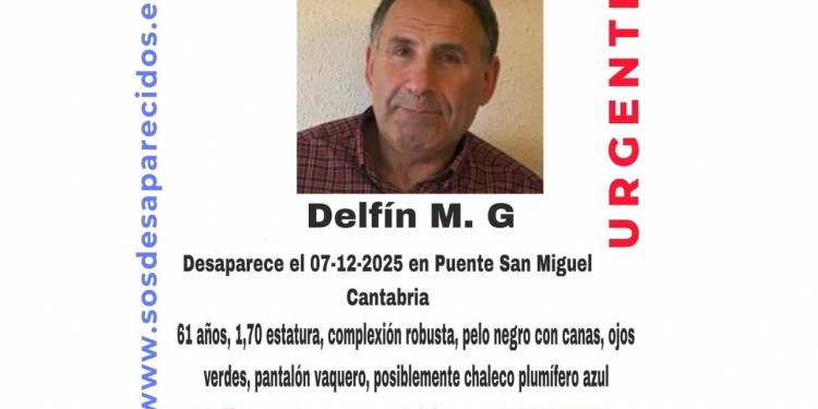Continúa la búsqueda de Delfín, vecino de Puente San Miguel desaparecido desde el 7 de diciembre