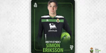 El Racing cierra el fichaje del meta sueco Simon Eriksson hasta 2030