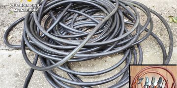 Detenidos en Val de San Vicente con 70 kilos de cable de cobre sustraído