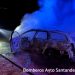 Un vehículo queda totalmente calcinado en el Alto de Fuente las Varas