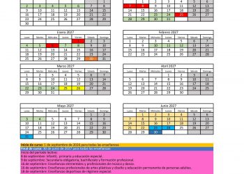 El curso escolar 2026-2027 comenzará el 8 de septiembre con 175 días lectivos en Cantabria