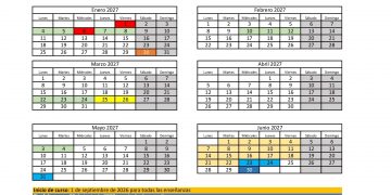 El curso escolar 2026-2027 comenzará el 8 de septiembre con 175 días lectivos en Cantabria